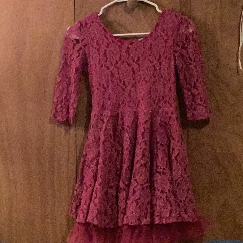 Kids dark pink dress
